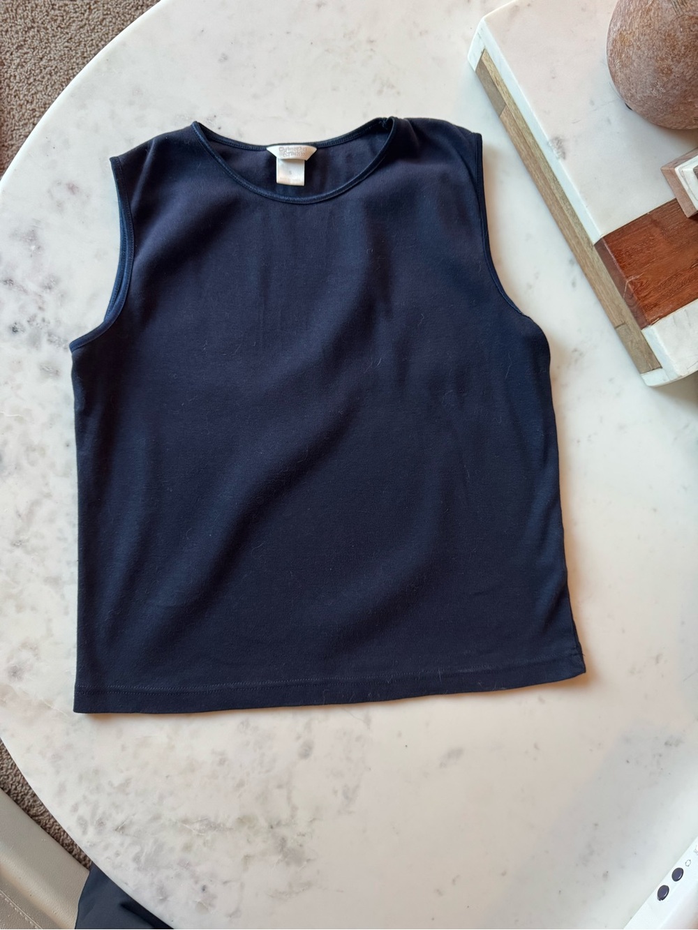 Navy Sleeveless Tank Top